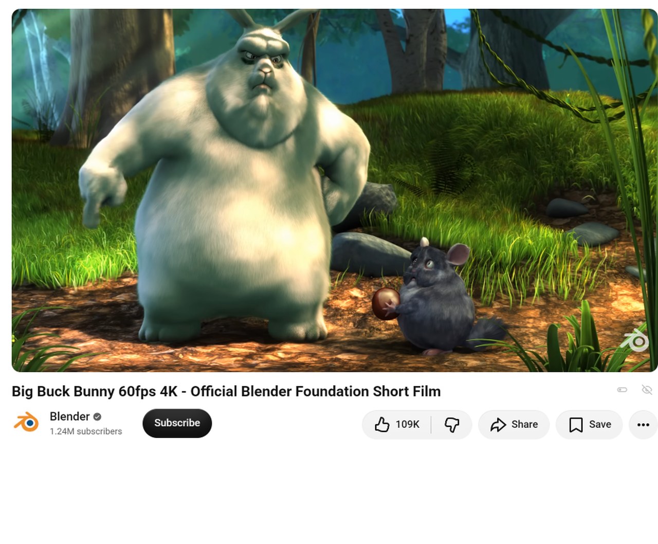 A YouTube watch page with comments and recommendations hidden by YouTube Shadow.